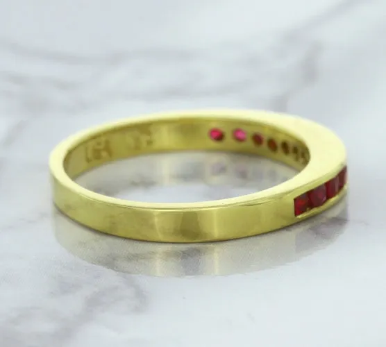 0.35ctw Round Ruby Ring in 18K Yellow Gold