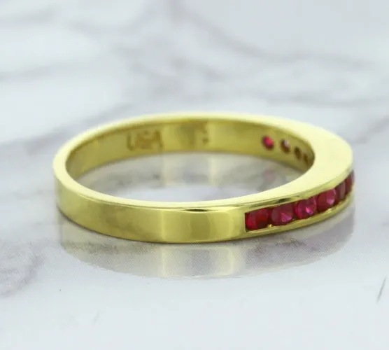0.35ctw Round Ruby Ring in 18K Yellow Gold