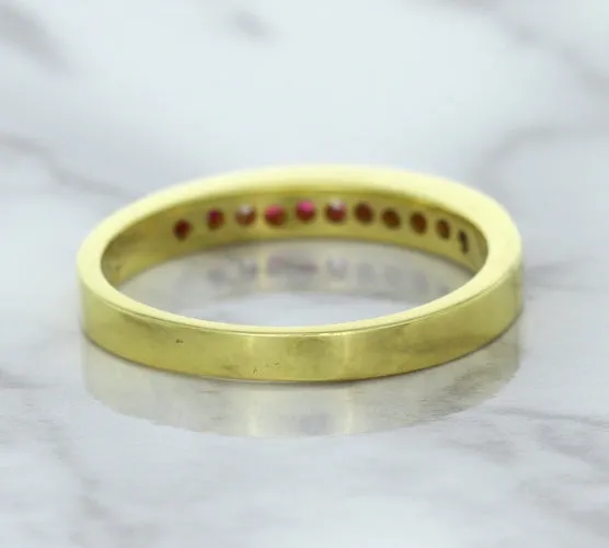 0.35ctw Round Ruby Ring in 18K Yellow Gold