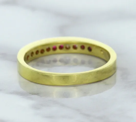 0.35ctw Round Ruby Ring in 18K Yellow Gold