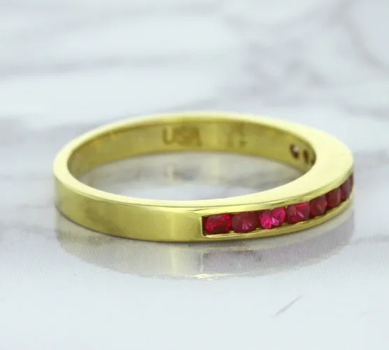 0.35ctw Round Ruby Ring in 18K Yellow Gold