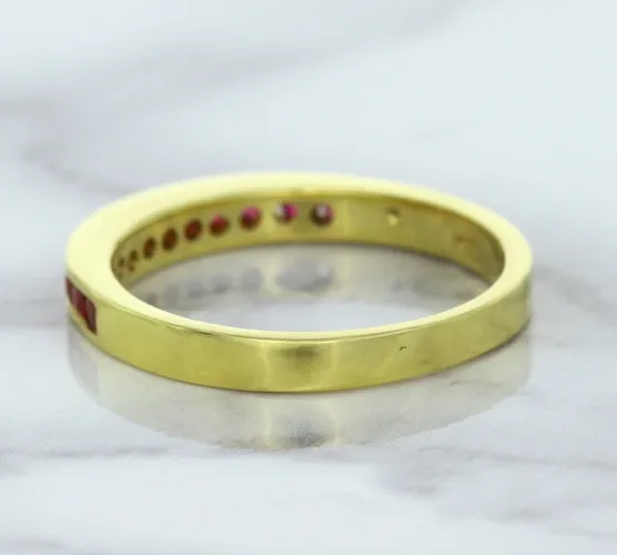 0.35ctw Round Ruby Ring in 18K Yellow Gold