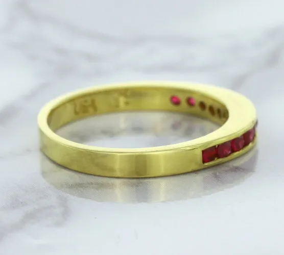 0.35ctw Round Ruby Ring in 18K Yellow Gold