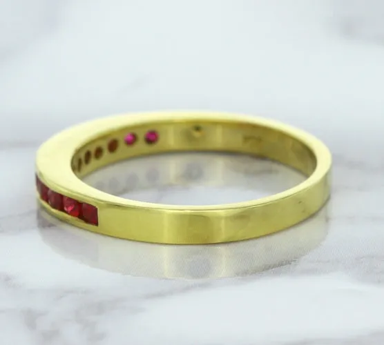 0.35ctw Round Ruby Ring in 18K Yellow Gold