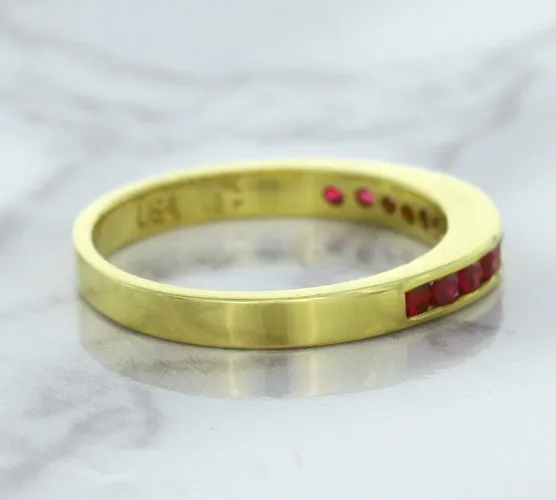 0.35ctw Round Ruby Ring in 18K Yellow Gold