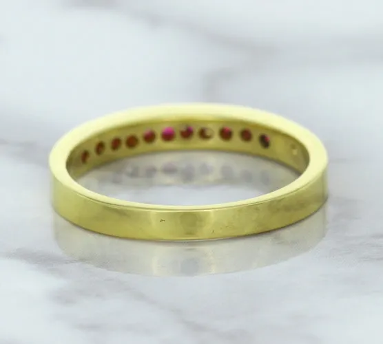 0.35ctw Round Ruby Ring in 18K Yellow Gold