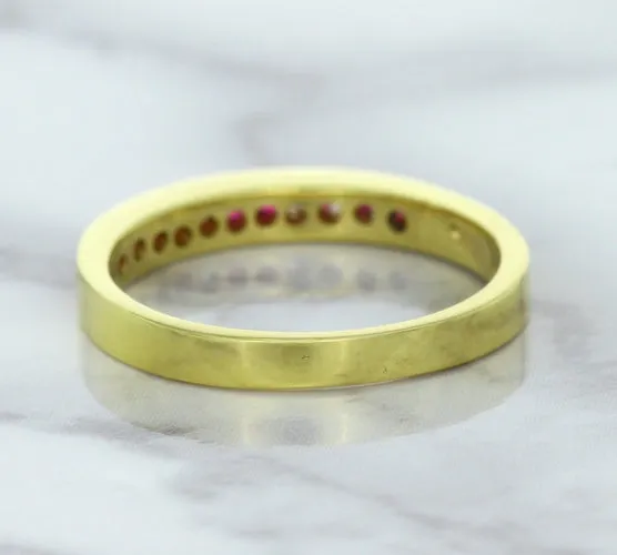 0.35ctw Round Ruby Ring in 18K Yellow Gold