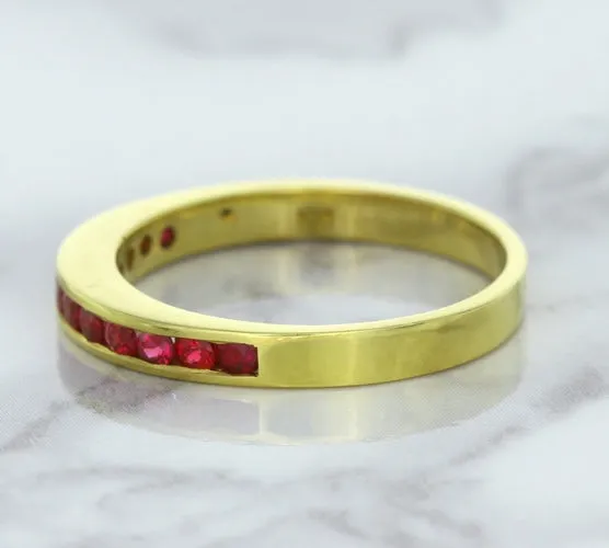 0.35ctw Round Ruby Ring in 18K Yellow Gold