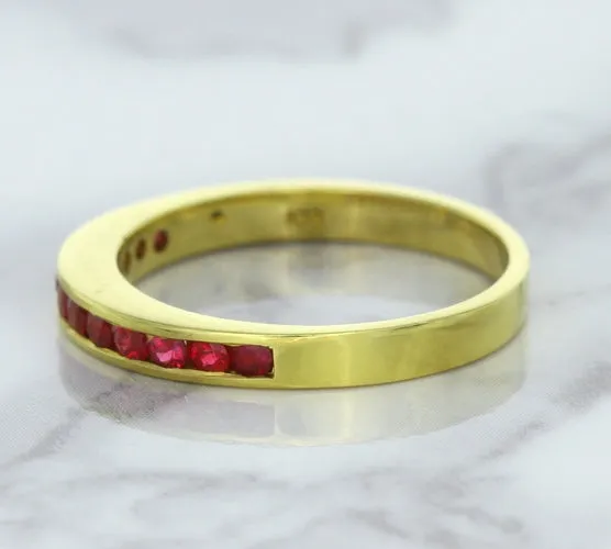 0.35ctw Round Ruby Ring in 18K Yellow Gold