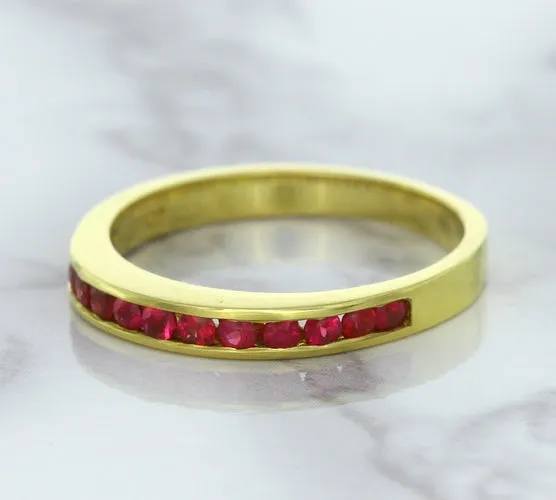 0.35ctw Round Ruby Ring in 18K Yellow Gold