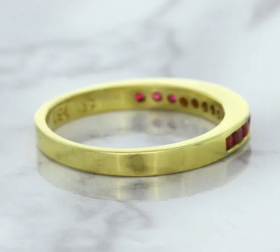 0.35ctw Round Ruby Ring in 18K Yellow Gold