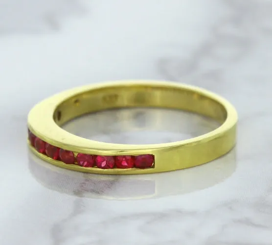 0.35ctw Round Ruby Ring in 18K Yellow Gold