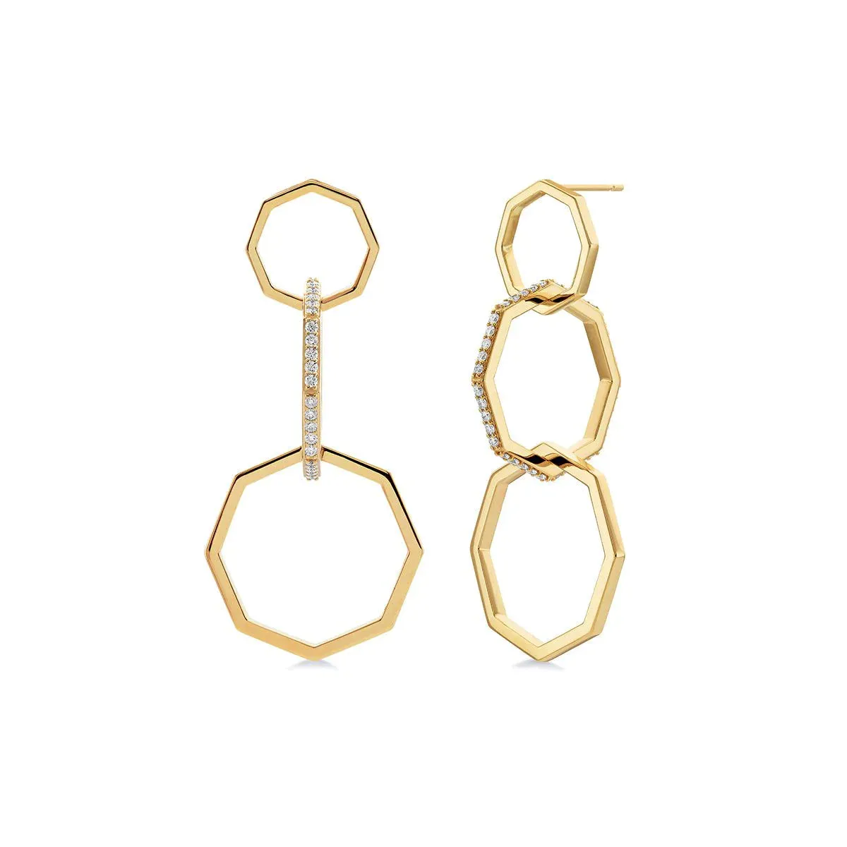 0.96ctw Diamond Octave Drop Earrings