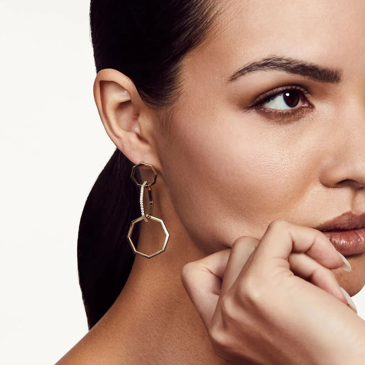 0.96ctw Diamond Octave Drop Earrings