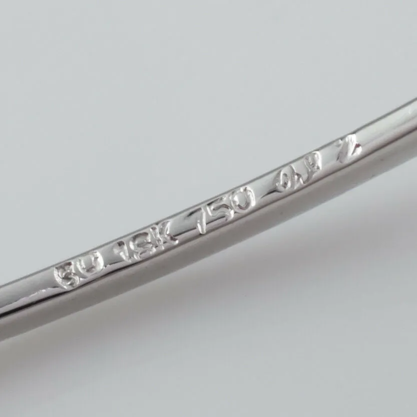 1.00 carat Diamond 18k White Gold Stackable Bangle Bracelet