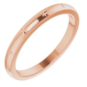 10K Rose Stackable Starburst Ring Size 9