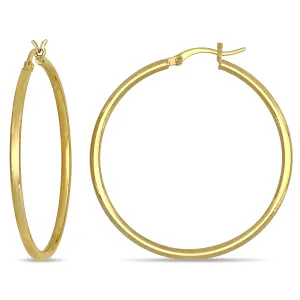 10K Yellow Gold 40MM HOOP EARRINGS (2mm Wide)