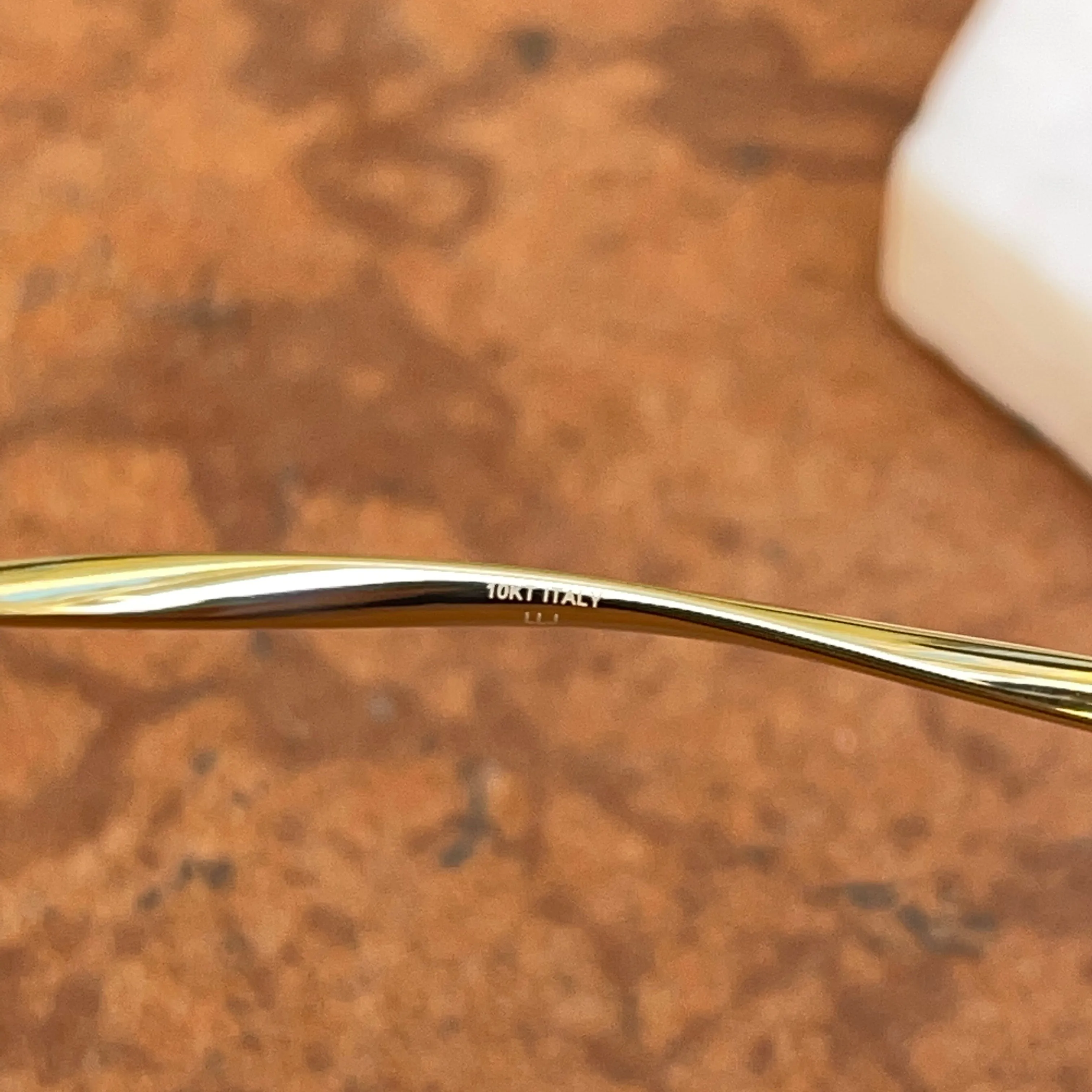 10KT Yellow Gold Twisted Round Slip On Bangle Bracelet