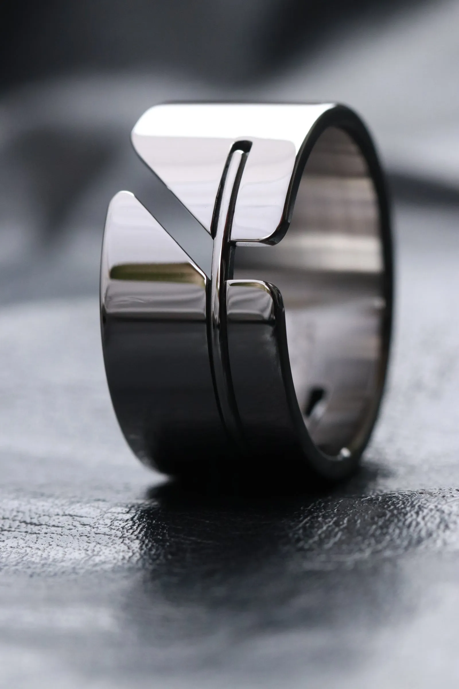 12mm Stainless Steel handmade ring hypoallergenic wedding band