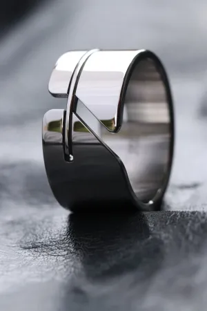 12mm Stainless Steel handmade ring hypoallergenic wedding band