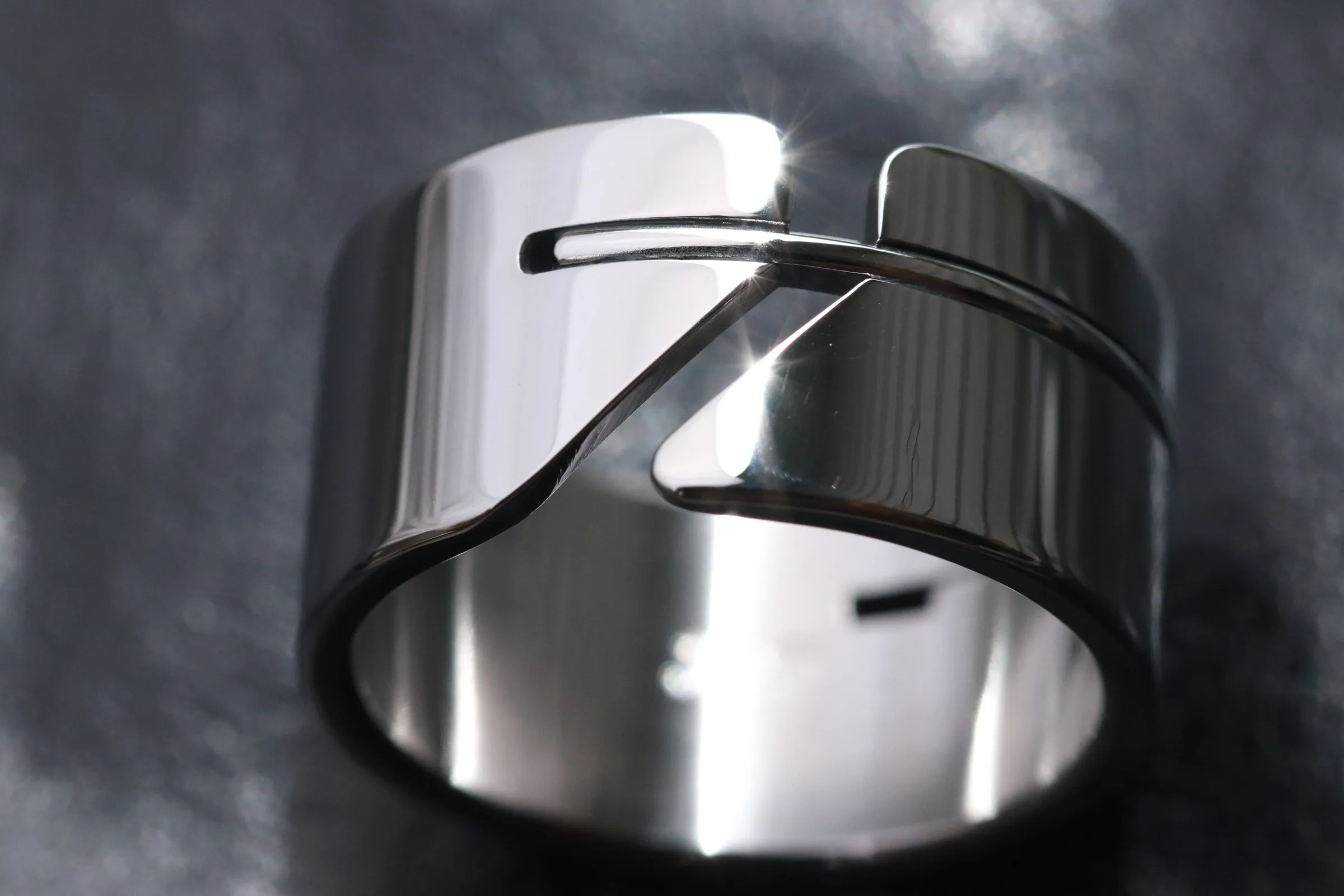 12mm Stainless Steel handmade ring hypoallergenic wedding band