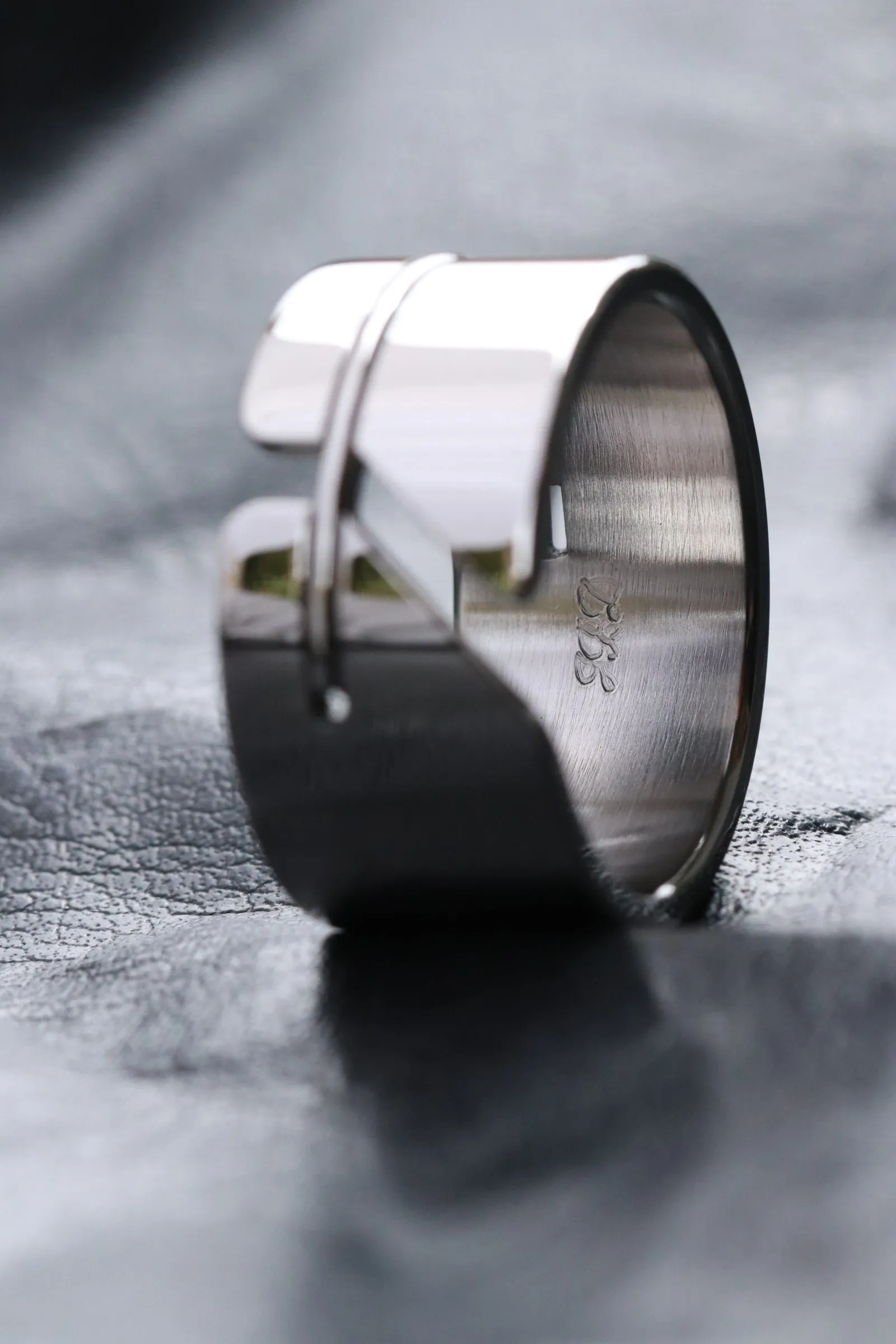 12mm Stainless Steel handmade ring hypoallergenic wedding band