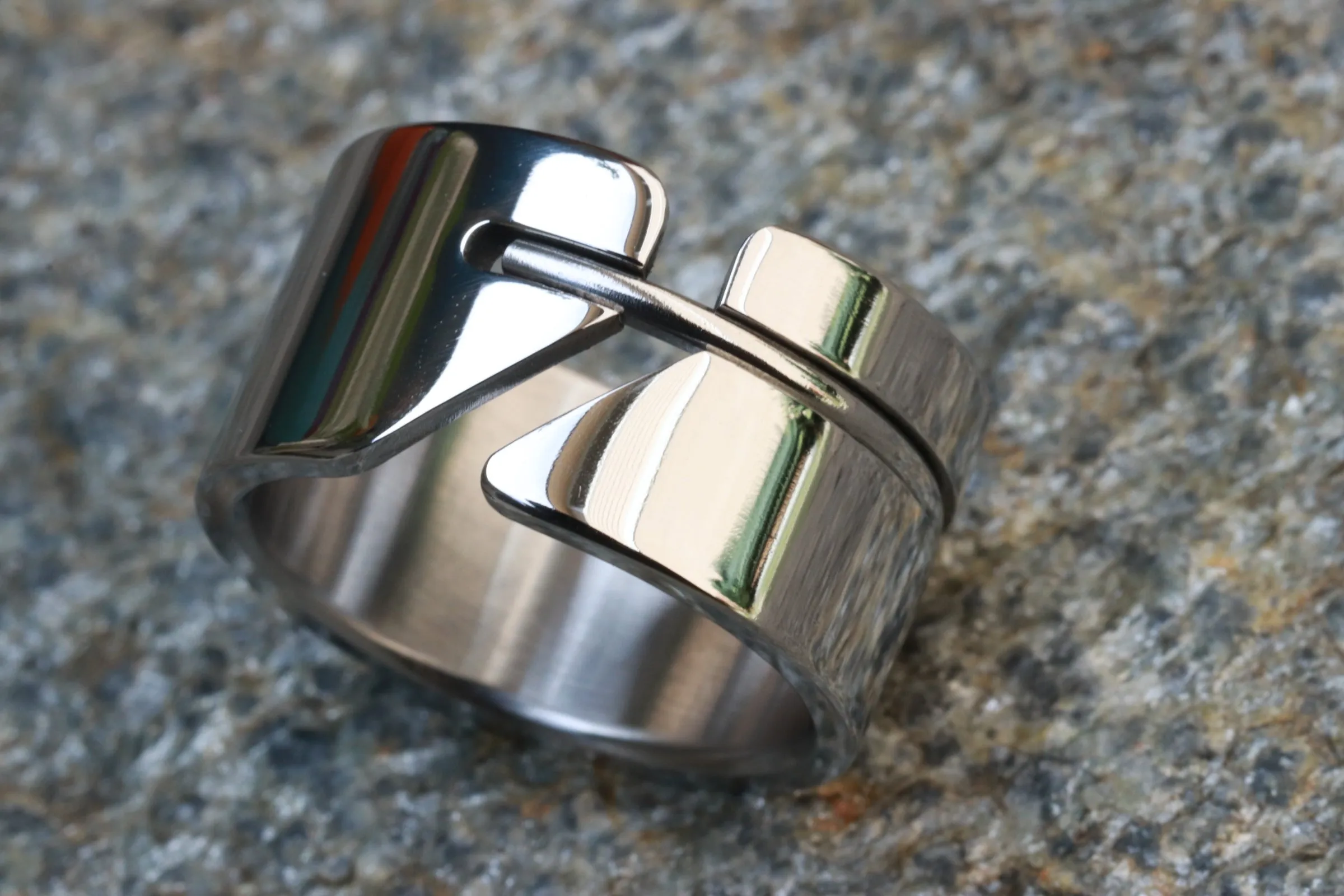 12mm Stainless Steel handmade ring hypoallergenic wedding band