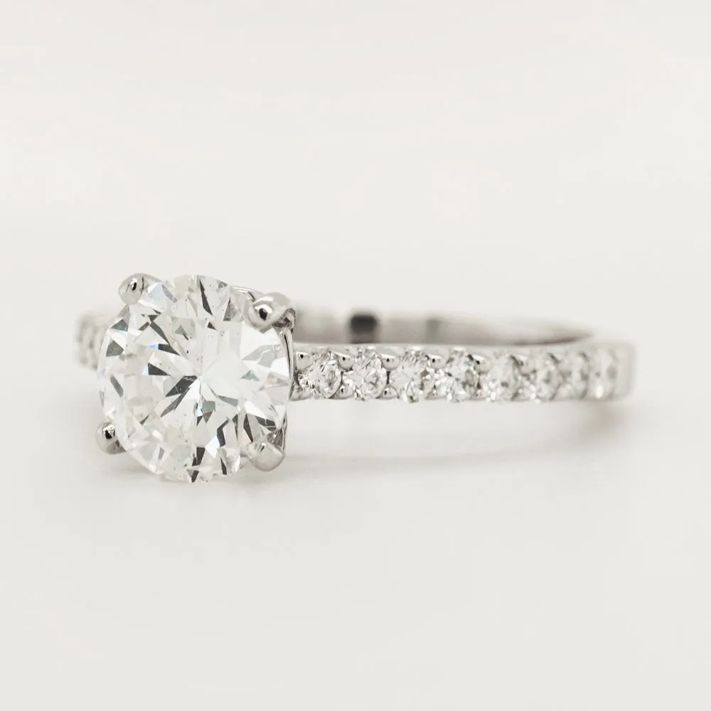 1.30 Carat Diamond Classic Engagement Ring in 14k White Gold