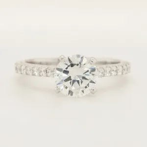 1.30 Carat Diamond Classic Engagement Ring in 14k White Gold