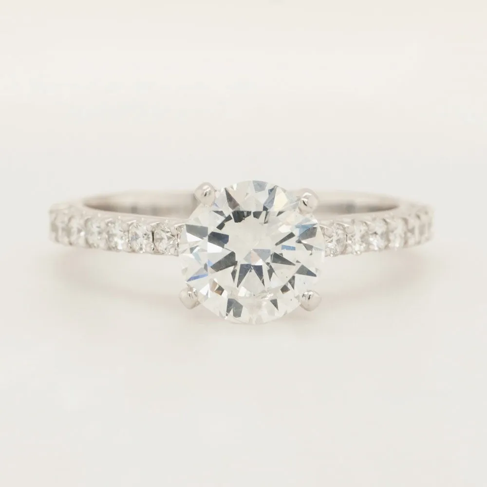 1.30 Carat Diamond Classic Engagement Ring in 14k White Gold