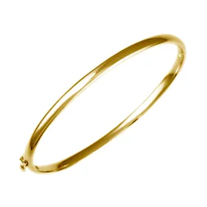 14 Karat Solid 4mm Bangle Bracelet
