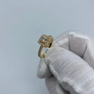 14K Luxe Square Diamond Engagement Ring