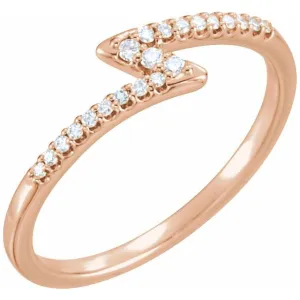 14K Rose 1/8 CTW Diamond Stackable Ring