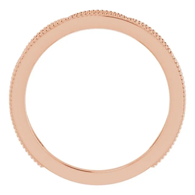 14K Rose 1/8 CTW Diamond Stackable Ring