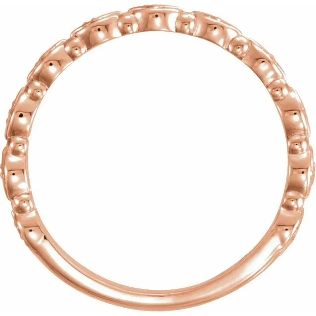 14K Rose 1/8 CTW Stackable Diamond Ring