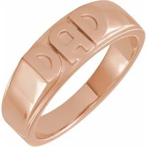 14K Rose Dad Ring