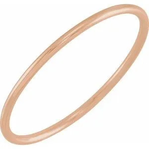 14K Rose Stackable Ring Size 5