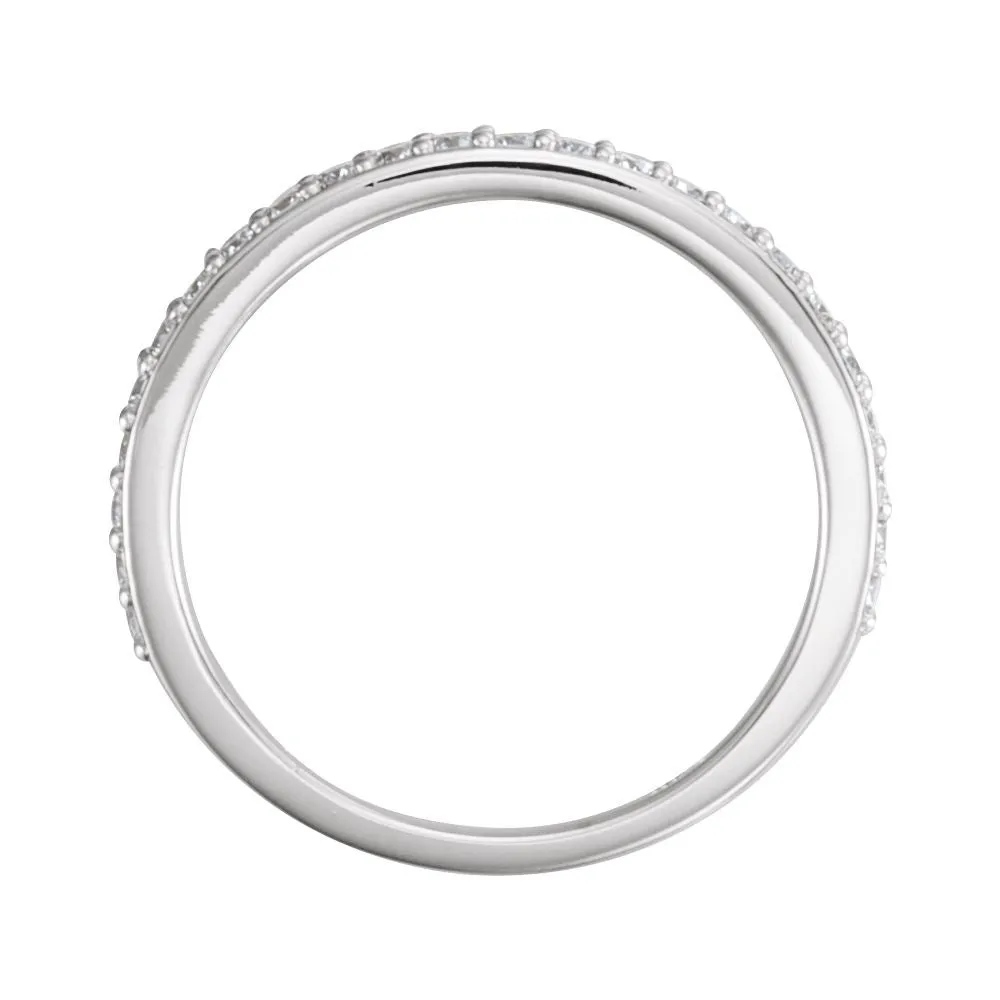 14k White Gold 1/3 CTW Diamond Band, Size 7