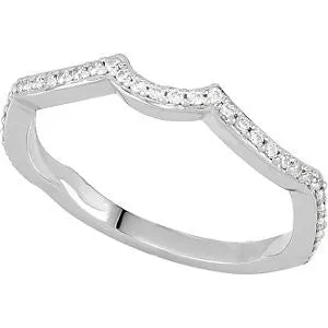 14k White Gold 1/5 CTW Diamond Band, Size 7