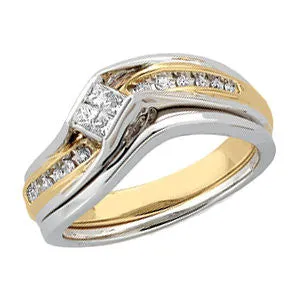 14k White Gold Bridal Band, Size 7