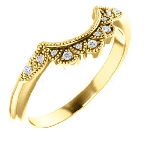 14K Yellow .06 CTW Diamond Band