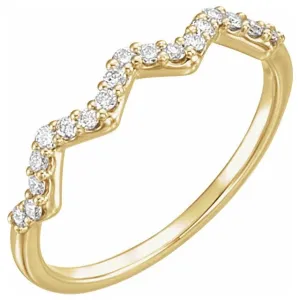 14K Yellow 1/5 CTW Natural Diamond Stackable Ring