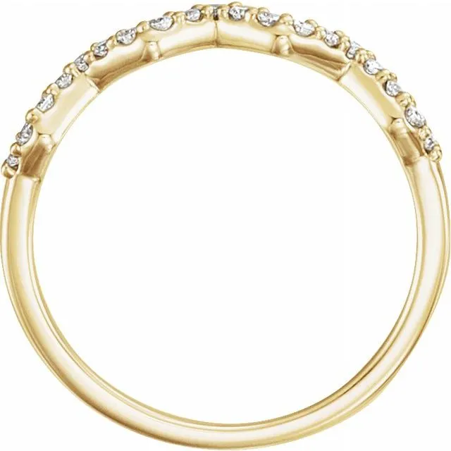 14K Yellow 1/5 CTW Natural Diamond Stackable Ring