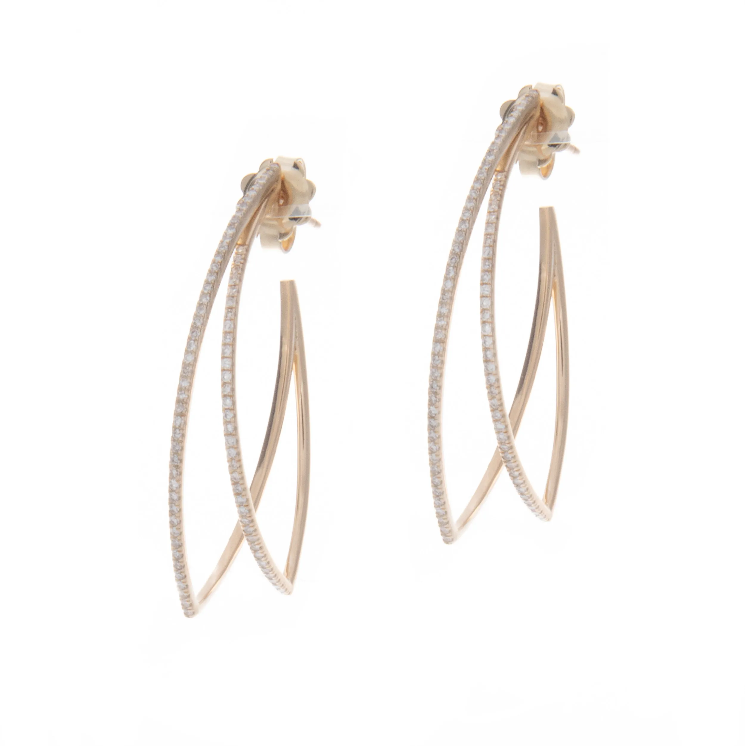 14k Yellow Gold Diamond Earrings