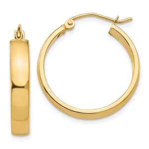 14k Yellow Gold Polished Hoop Earring