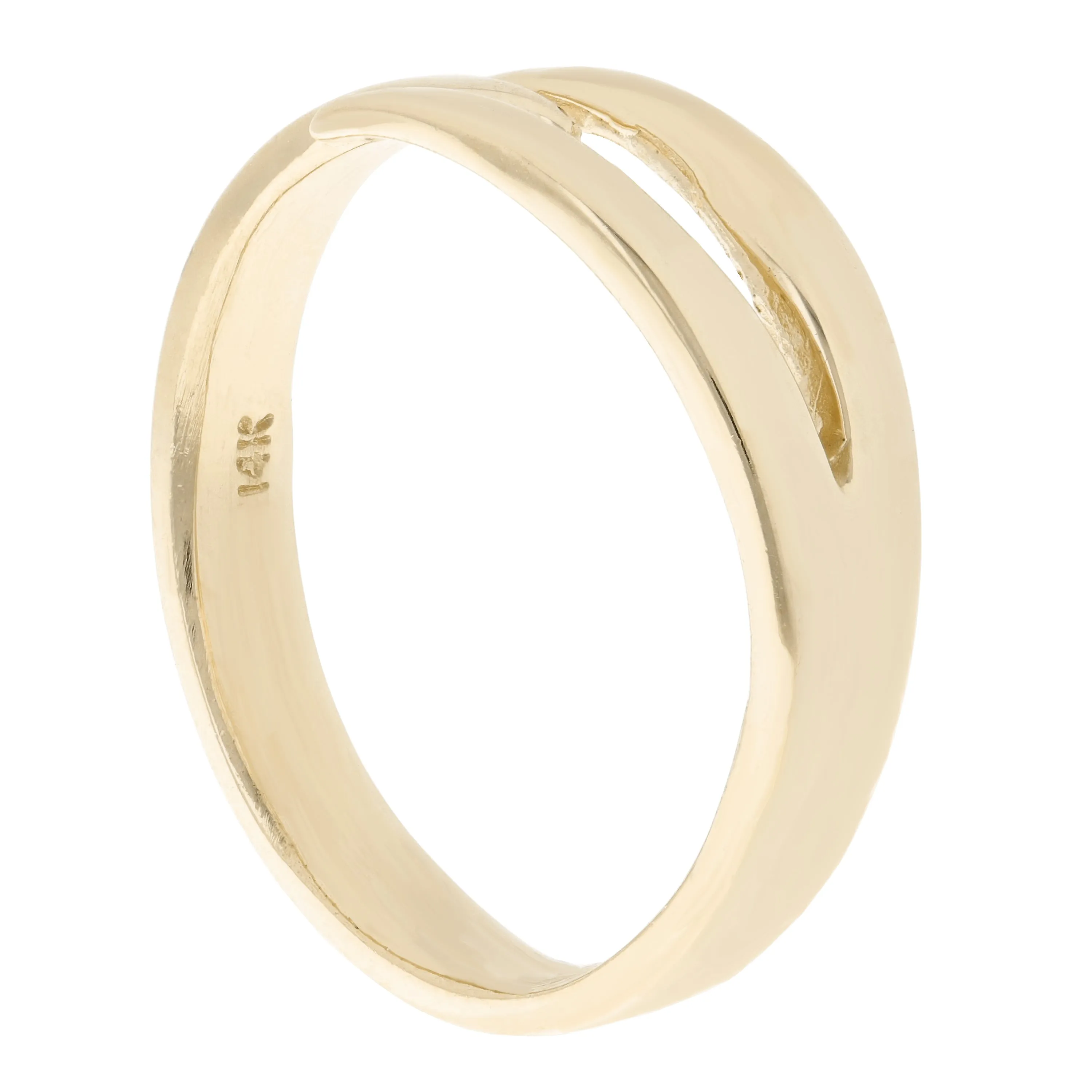 14k Yellow White or Rose Gold Stackable Claw Ring Size 6.5-7