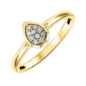 14KT Yellow Gold & Diamond Stackable Fashion Ring   - 1/10 ctw
