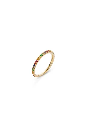 14KY Multi Color Stackable Ring