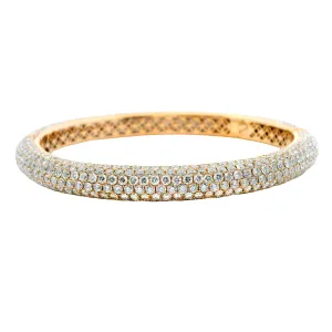 16.40ct 18k Rose Gold Diamond Bangle