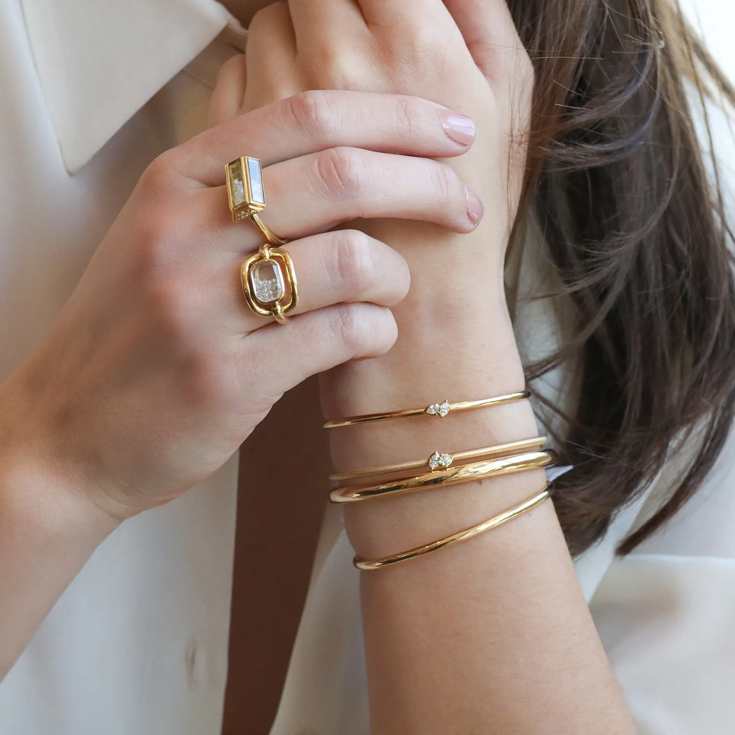 18K Gold Plie 5.0 Bangle
